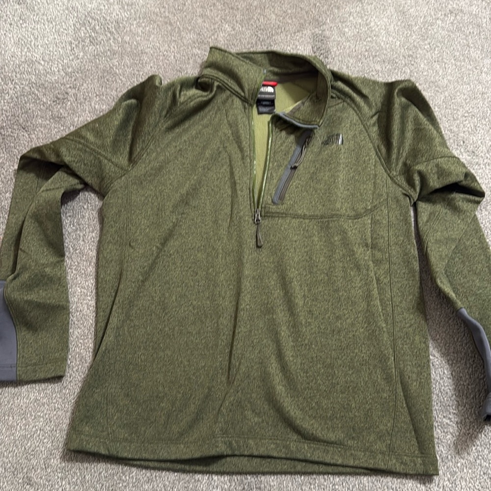 North Face Quarter Zip Green